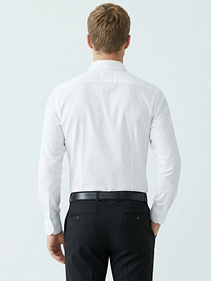 Pánska košeľa biela s elastanom, P44