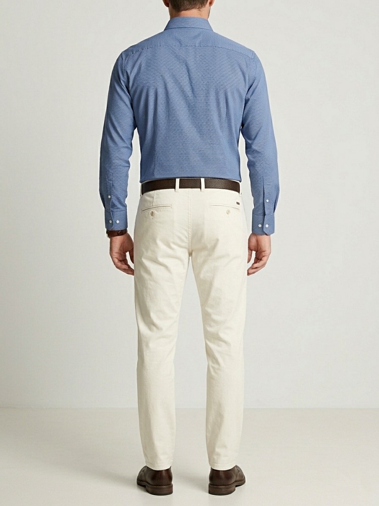 Pánske nohavice smotanové, P526