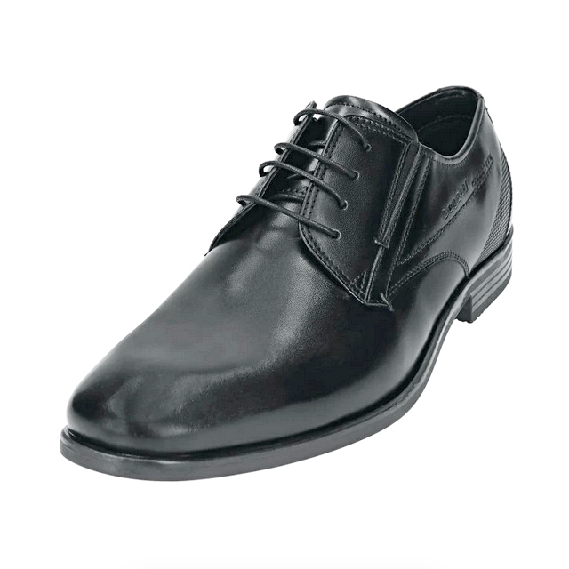 Pánske kožené topánky čierne, P505