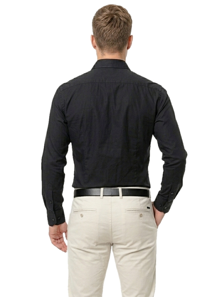 Pánska košeľa čierna, P82