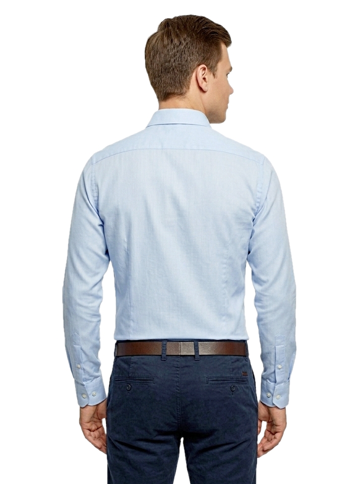 Pánska košeľa modrá s elastanom, P43