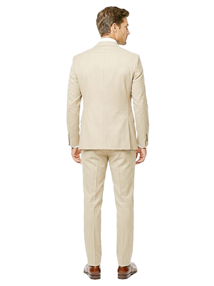 Pánsky oblek svetlohnedý s vestou, P16