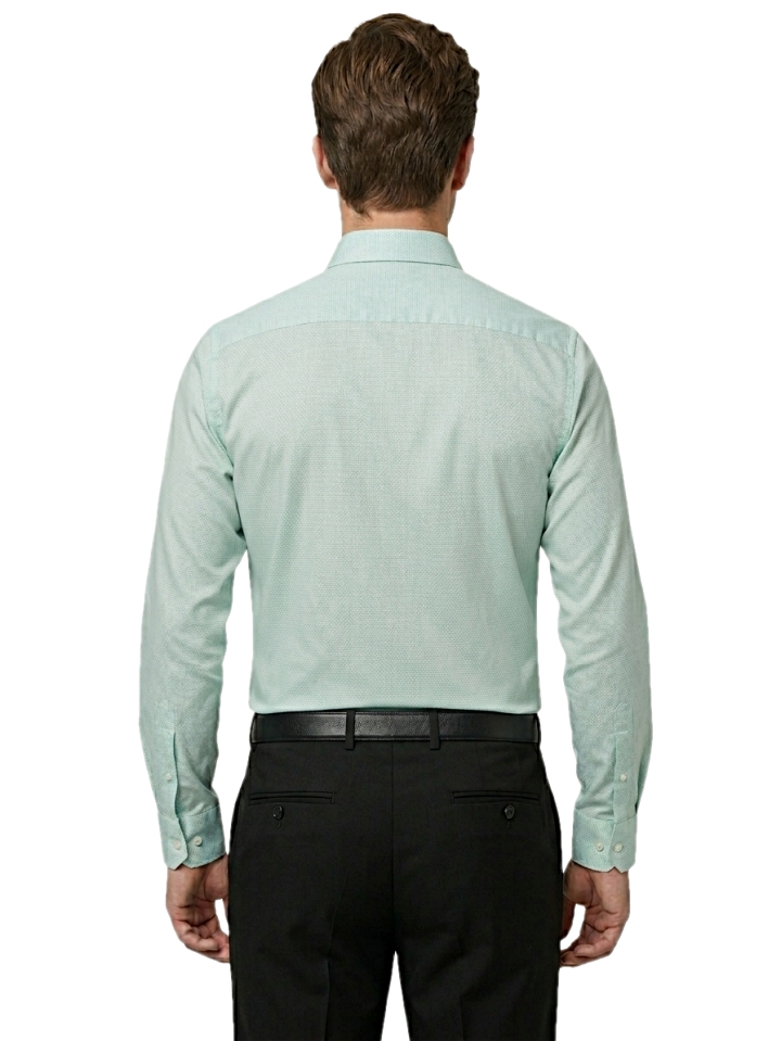 Pánska košeľa zelená so vzorom, P51